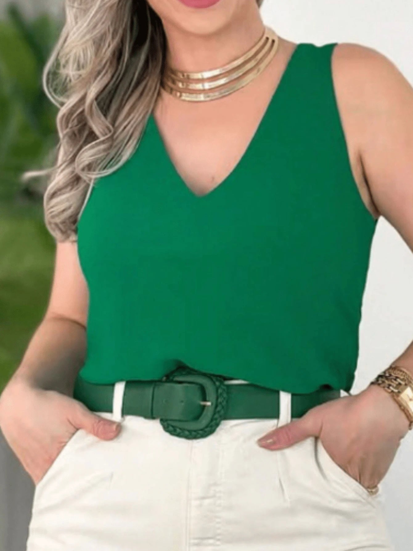 Blusa feminina regata alça grossa duna