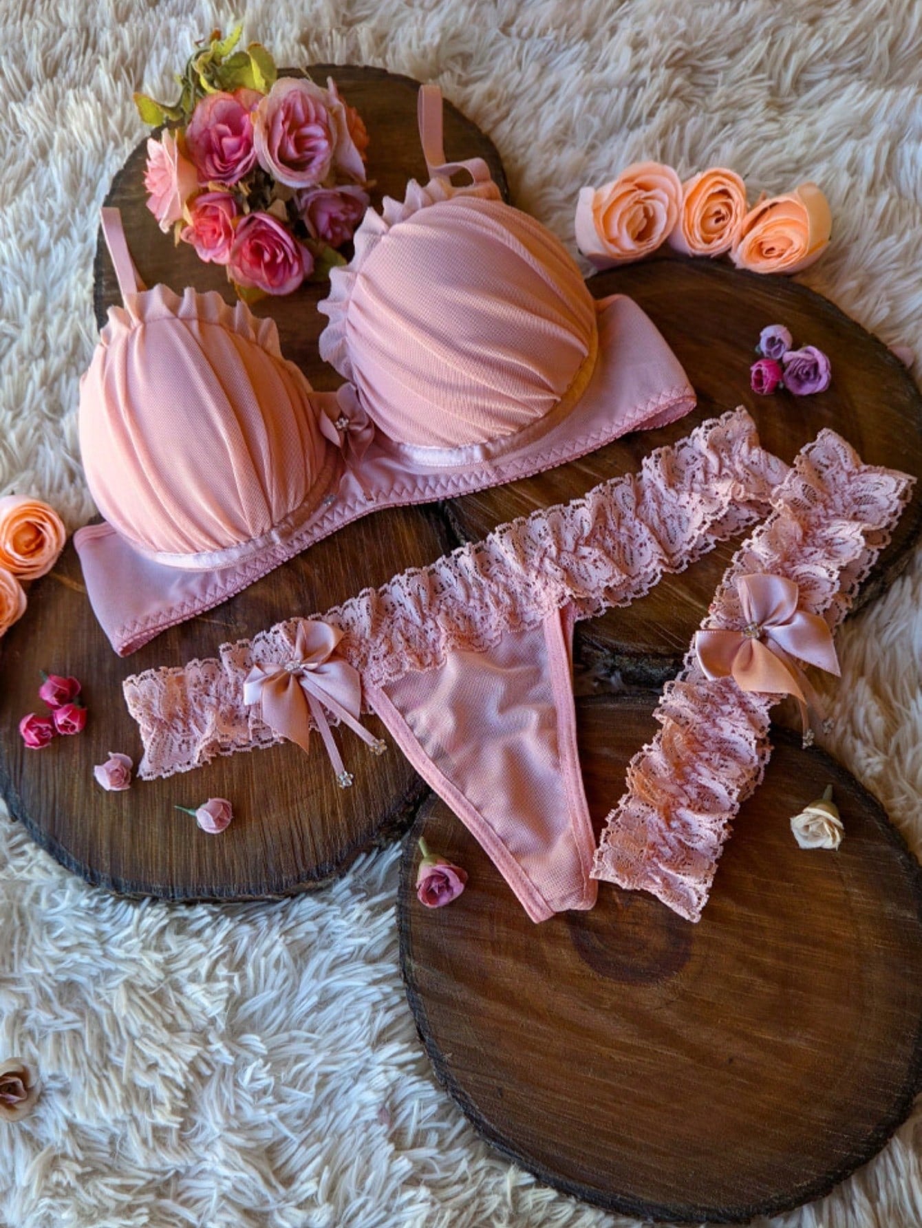 Conjunto Perneira lingerie de luxo calcinha fio dental langerie sensual Sutiã com Bojo Soutien Com Persex Perneirinha