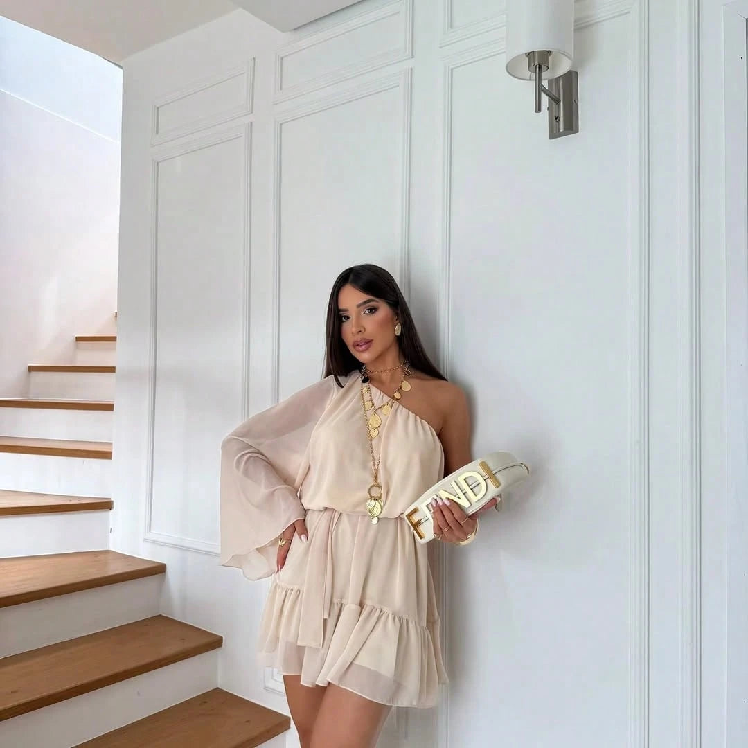 Vestido Festa Feminino Marrom Look Versátil