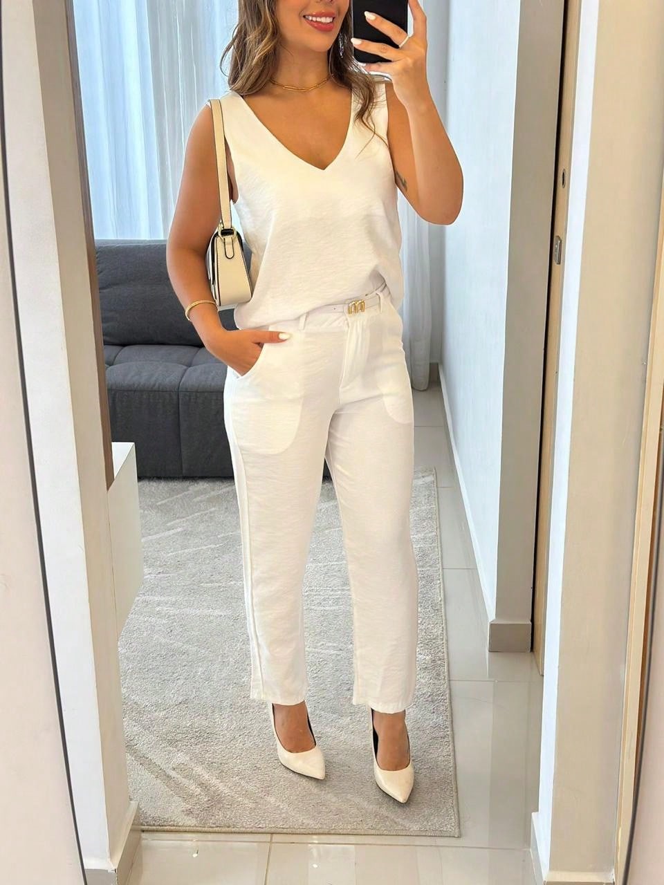 Conjunto Feminino blusa com Calca