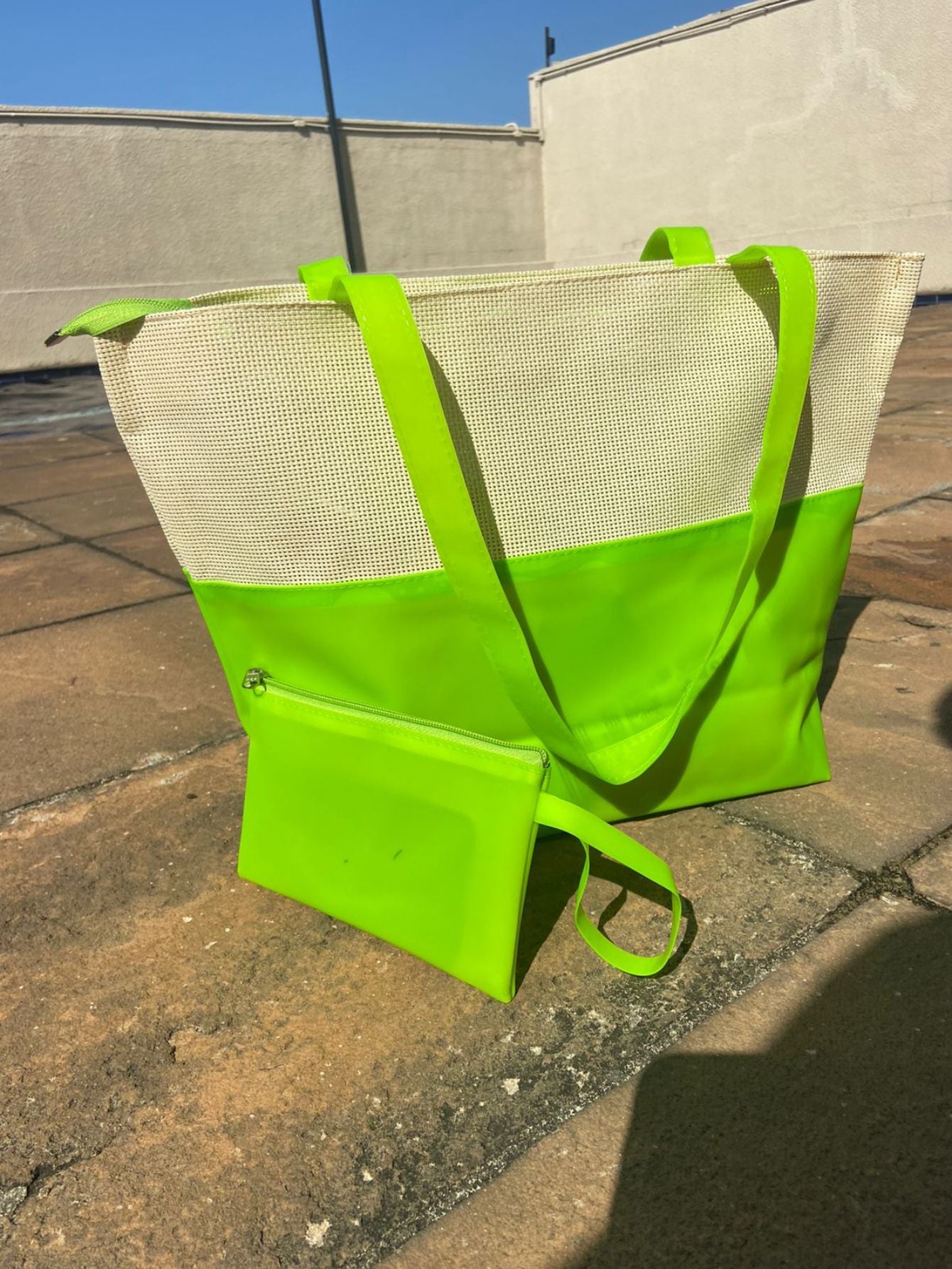 Bolsa de Praia Feminina Silicone Ipermeável com Necessaire