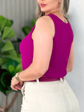 Blusa feminina regata alça grossa duna