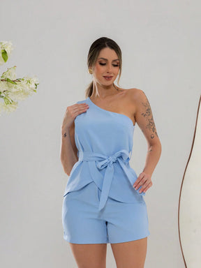 Vendedor Indicadoconjunto de blusa e shorte de alfaitaria C3073