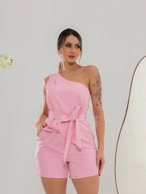 Vendedor Indicadoconjunto de blusa e shorte de alfaitaria C3073