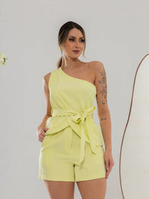 Vendedor Indicadoconjunto de blusa e shorte de alfaitaria C3073