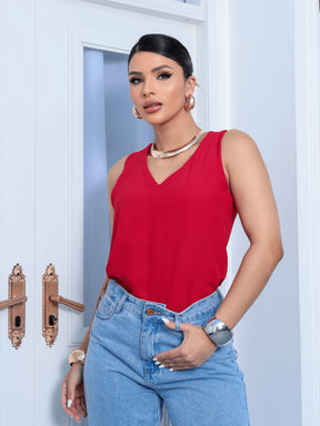 Blusa feminina regata alça grossa duna