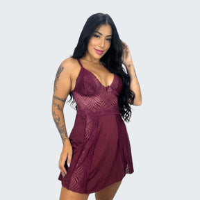 Vendedor Indicado
Camisola Sensual Alexis com Renda e Alça Cruzando as Costas