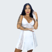 Vendedor Indicado
Camisola Sensual Alexis com Renda e Alça Cruzando as Costas