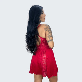 Vendedor Indicado
Camisola Sensual Alexis com Renda e Alça Cruzando as Costas