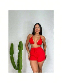 Biquíni com short malha anarroga