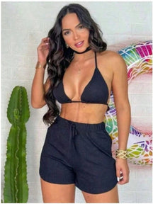 Biquíni com short malha anarroga