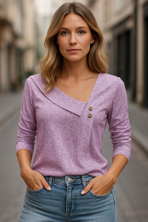 Blusa Meia Manga Floral