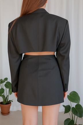 Conjunto Alfaitaria Saia e Cropped