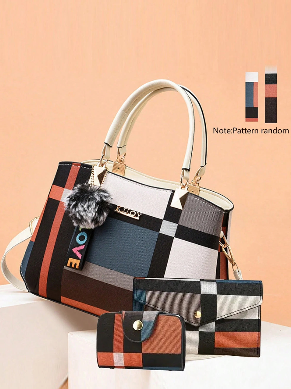 3 peças Bolsas de Luxo , bolsa feminina, moderna, prática, bolsa grande