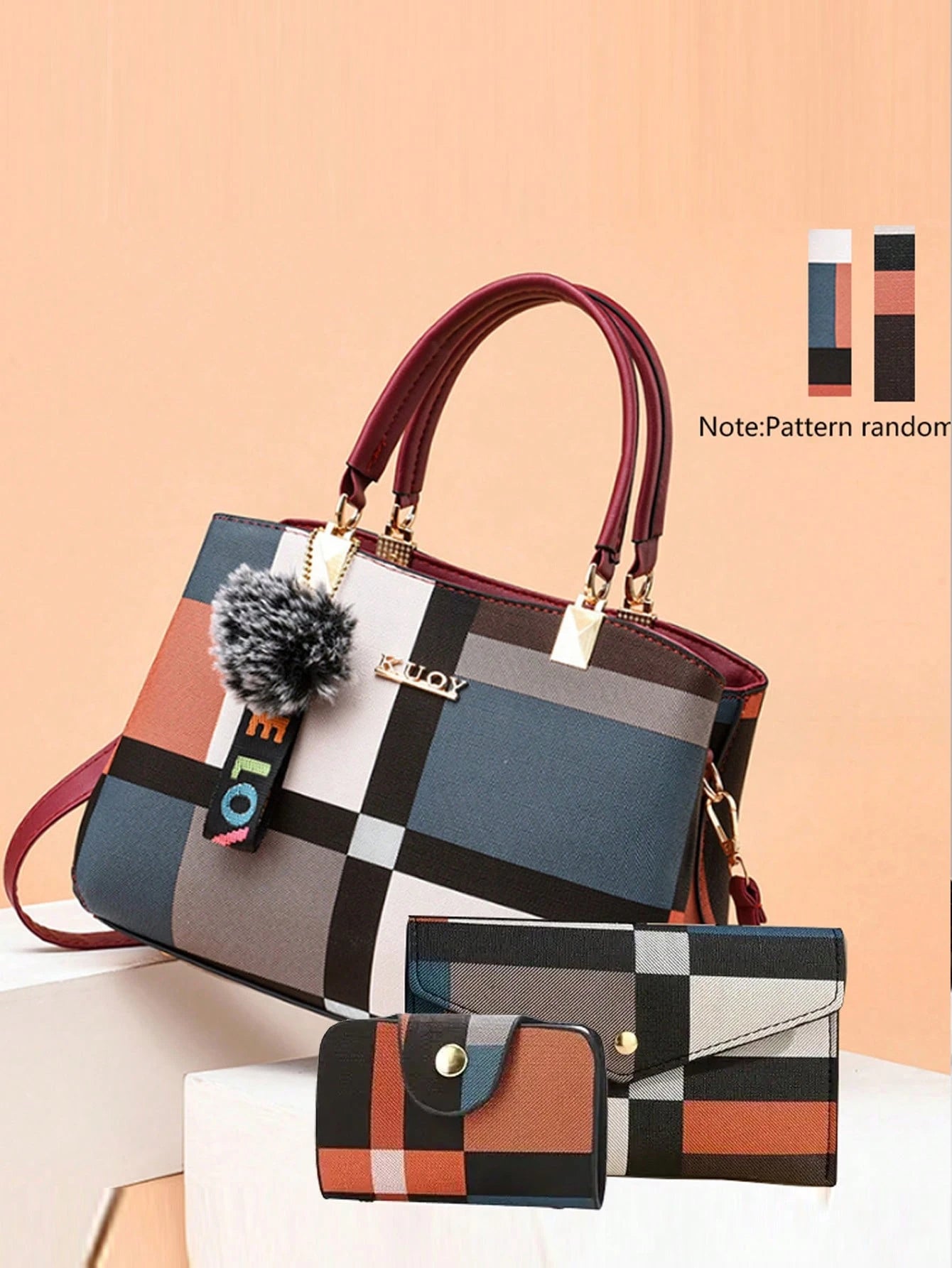 3 peças Bolsas de Luxo , bolsa feminina, moderna, prática, bolsa grande