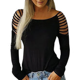 blusa casual, blusa feminina, Blusa gola redonda, Blusa de ombro, Blusa com botão, Baby look, blusa de manga longa