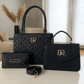 Kit Bolsa Feminina Transversal Alça Regulavel + Bolsa Pequena De Ombro + Carteira , praticidade, qualidade