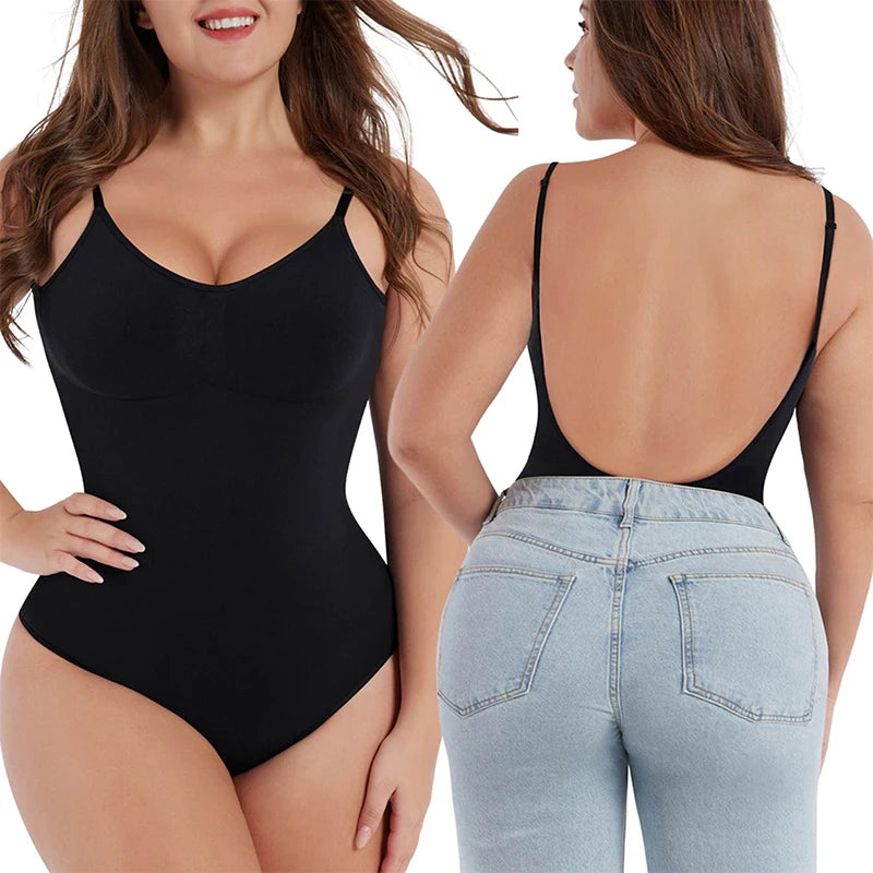 Body Modelador Slim - De Alças com Costas Aberta