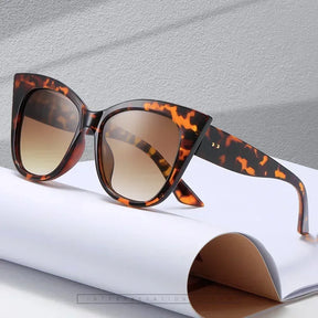 Moda olho de gato óculos de sol feminino marca designer vintage óculos de sol feminino 2025 senhora retro tons óculos de sol uv400