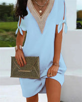 Vestido Feminino com Gola Detalhada Ana