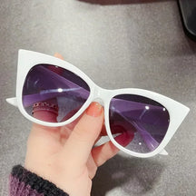 Moda olho de gato óculos de sol feminino marca designer vintage óculos de sol feminino 2025 senhora retro tons óculos de sol uv400