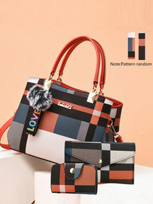 3 peças Bolsas de Luxo , bolsa feminina, moderna, prática, bolsa grande