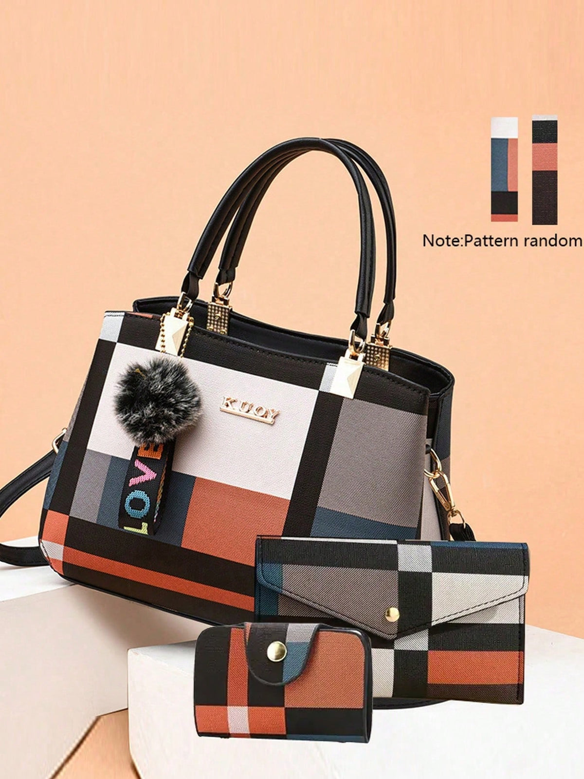 3 peças Bolsas de Luxo , bolsa feminina, moderna, prática, bolsa grande