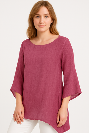 Blusa de Linho Meia Manga Diva