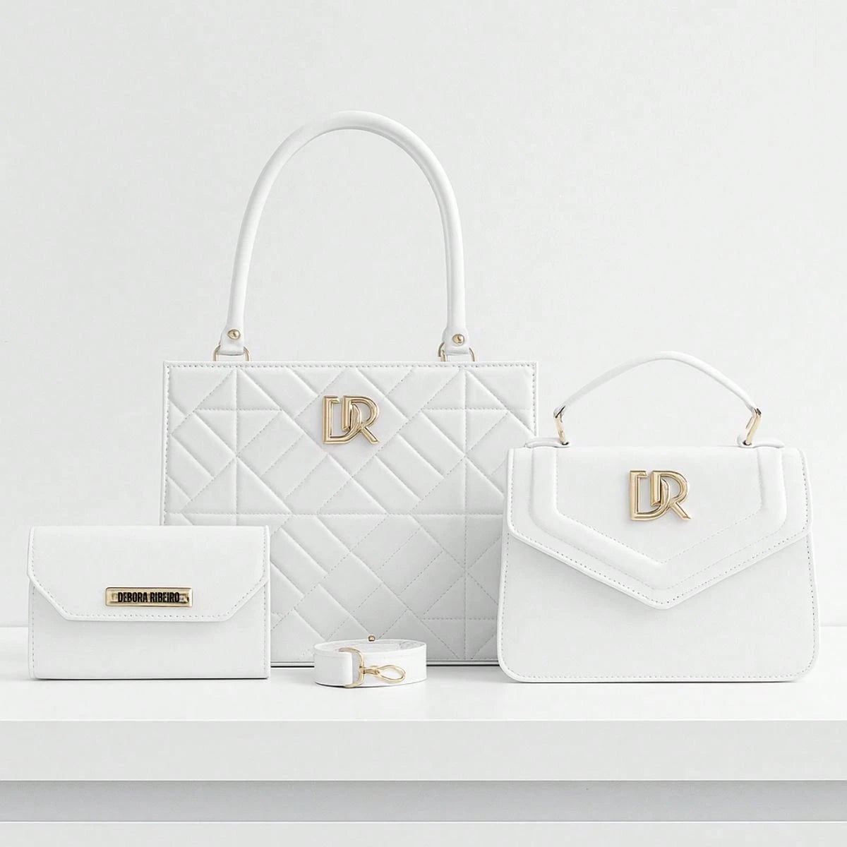 Kit Bolsa Feminina Transversal Alça Regulavel + Bolsa Pequena De Ombro + Carteira , praticidade, qualidade