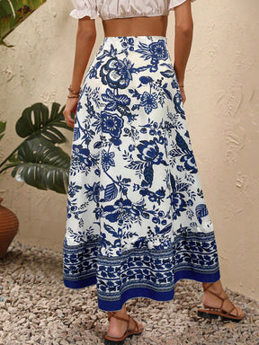 saia longa
saia estampada
saia verão
saia com fenda
moda feminina
tendência