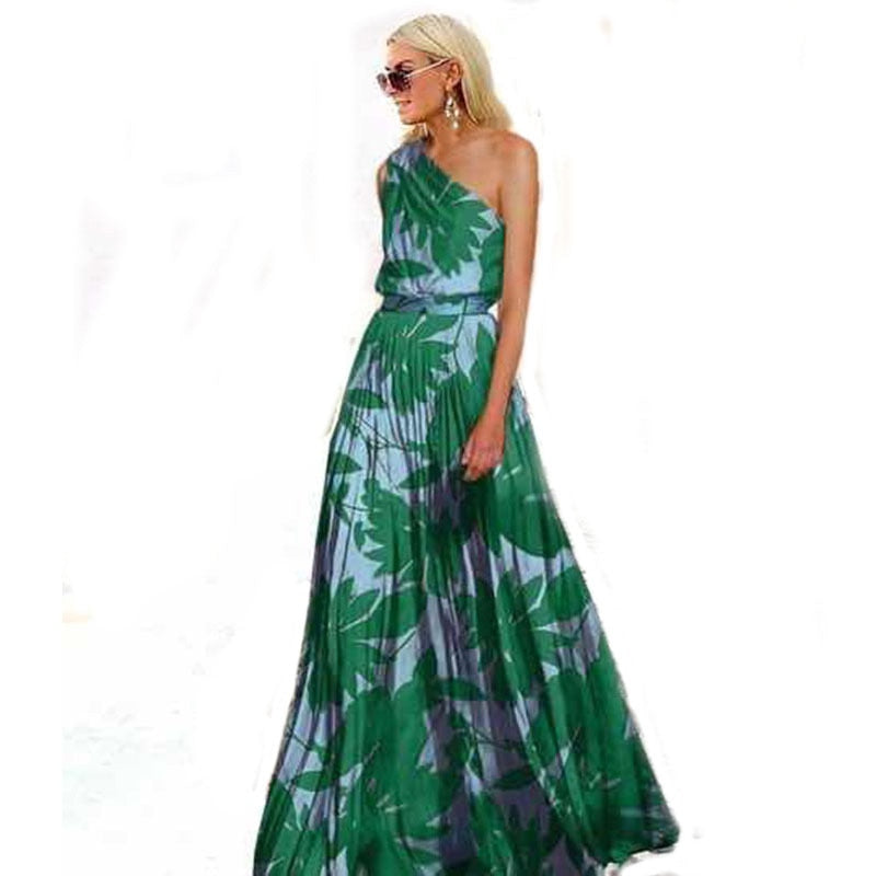 Vestido Verde com Floral de Rosas  Vestidos estilosos, Vestidos elegantes  florais, Vestidos